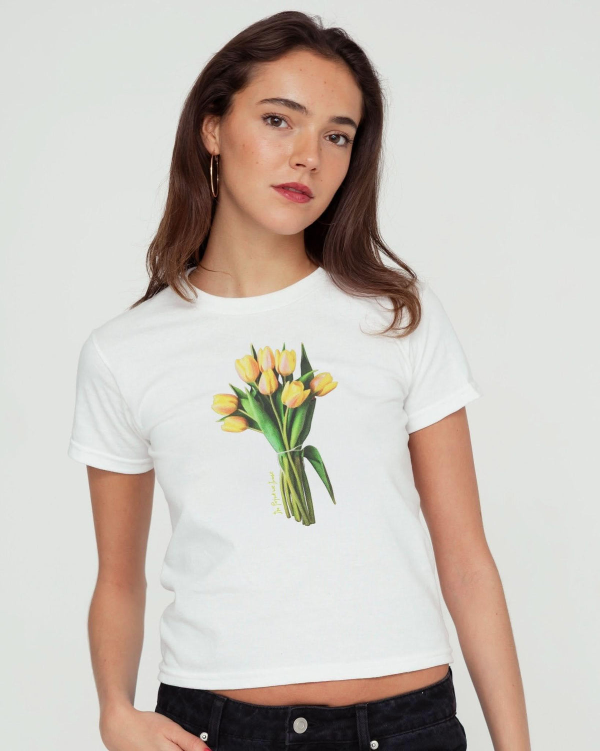 tulips baby tee - In Print We Trust
