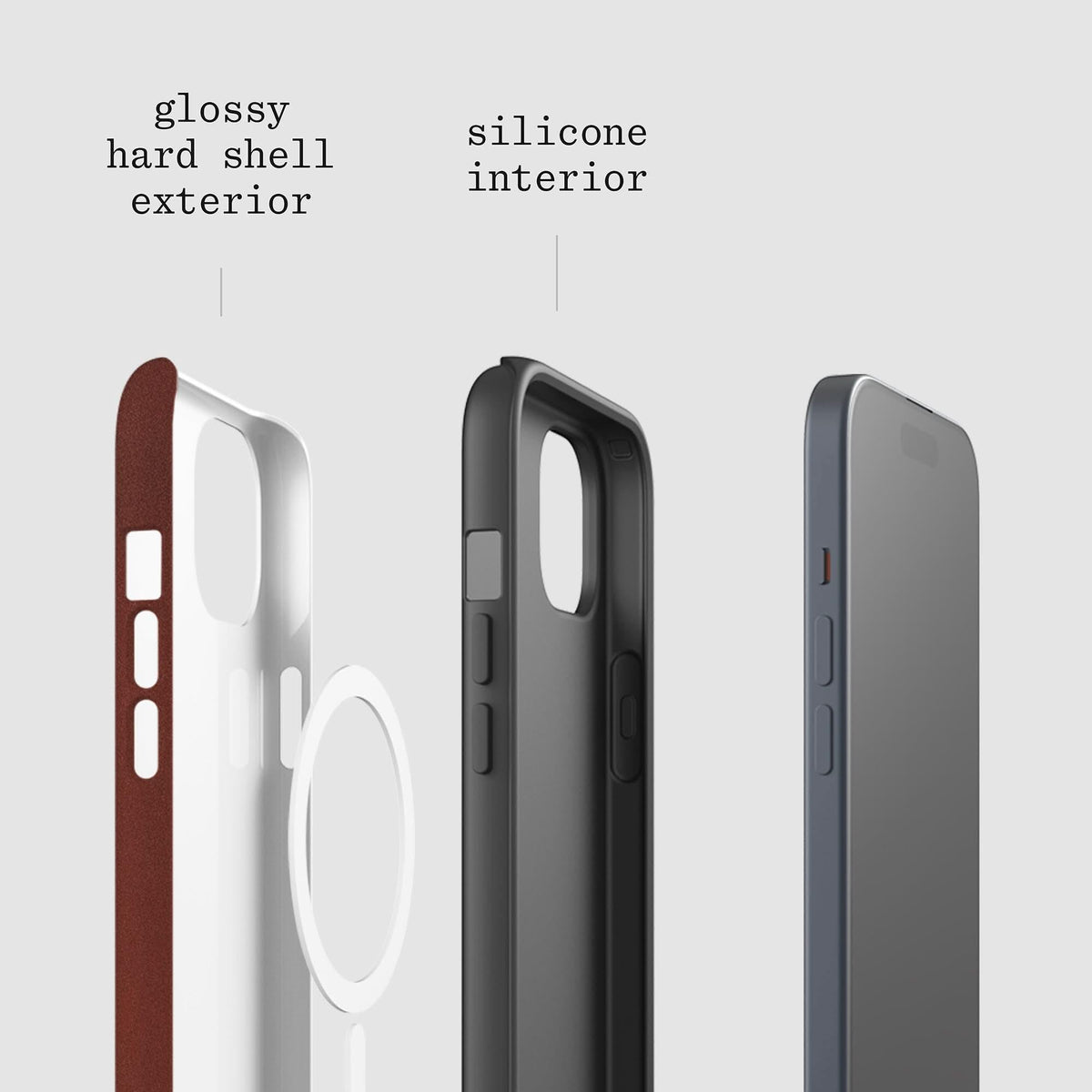 two moons tough iPhone case - In Print We Trust