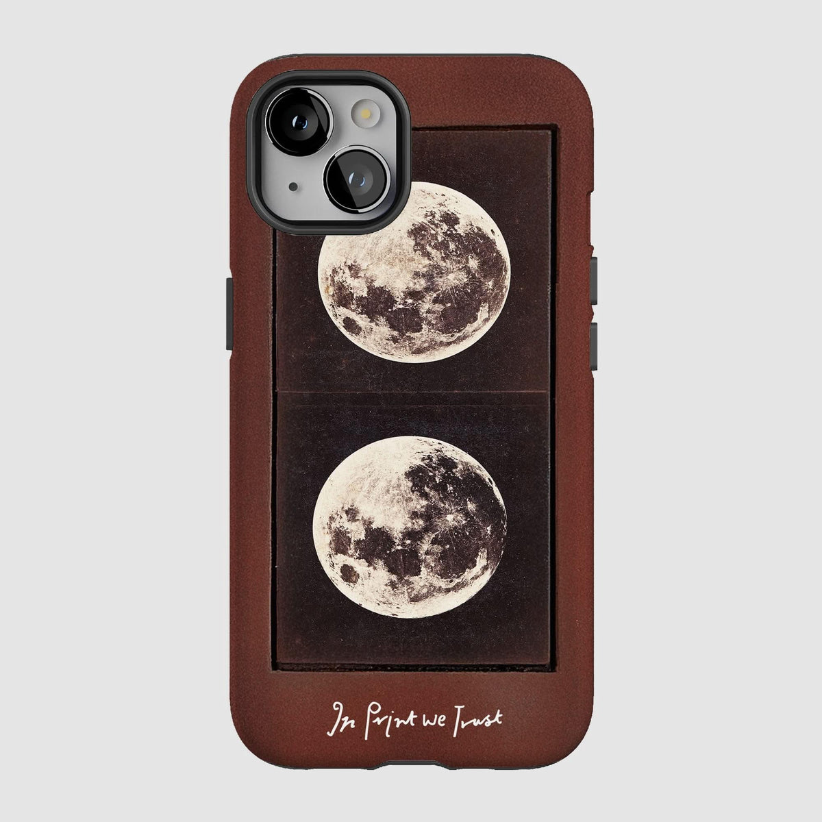 two moons tough iPhone case - In Print We Trust