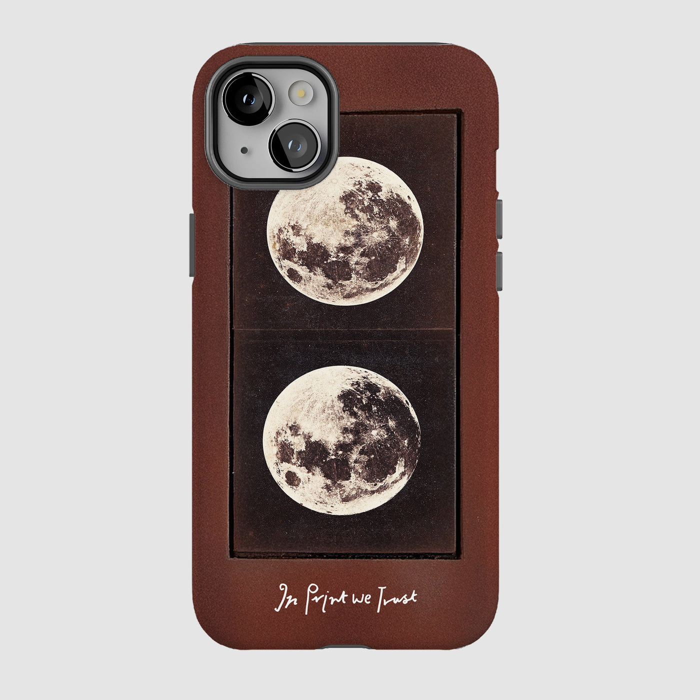 two moons tough iPhone case - In Print We Trust