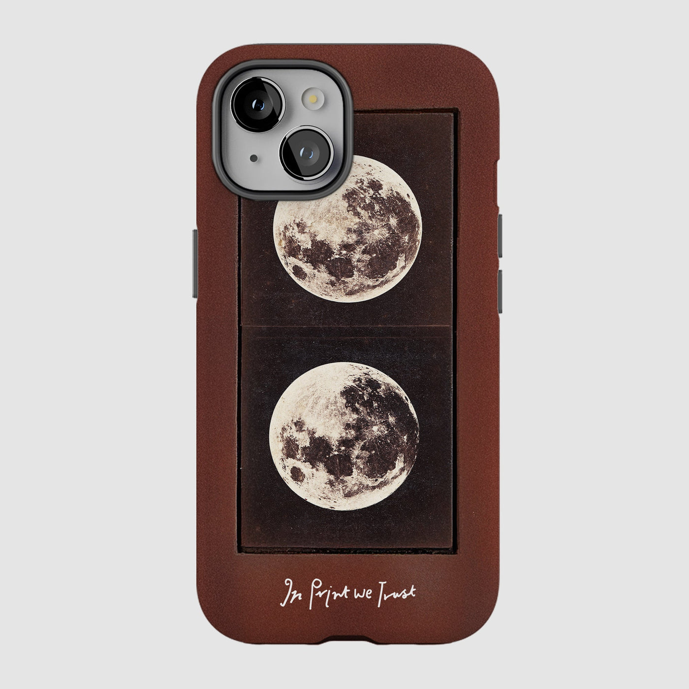two moons tough iPhone case - In Print We Trust