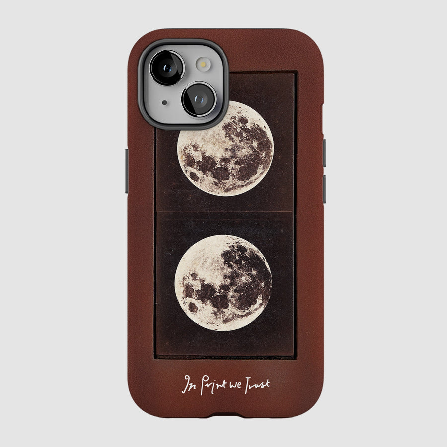 two moons tough iPhone case - In Print We Trust