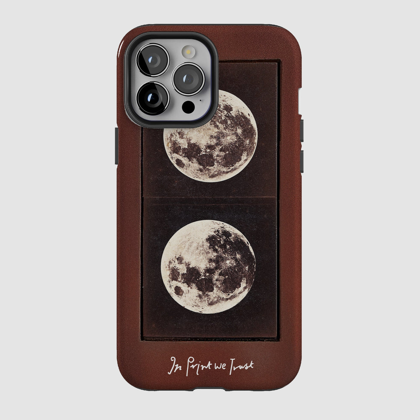 two moons tough iPhone case - In Print We Trust