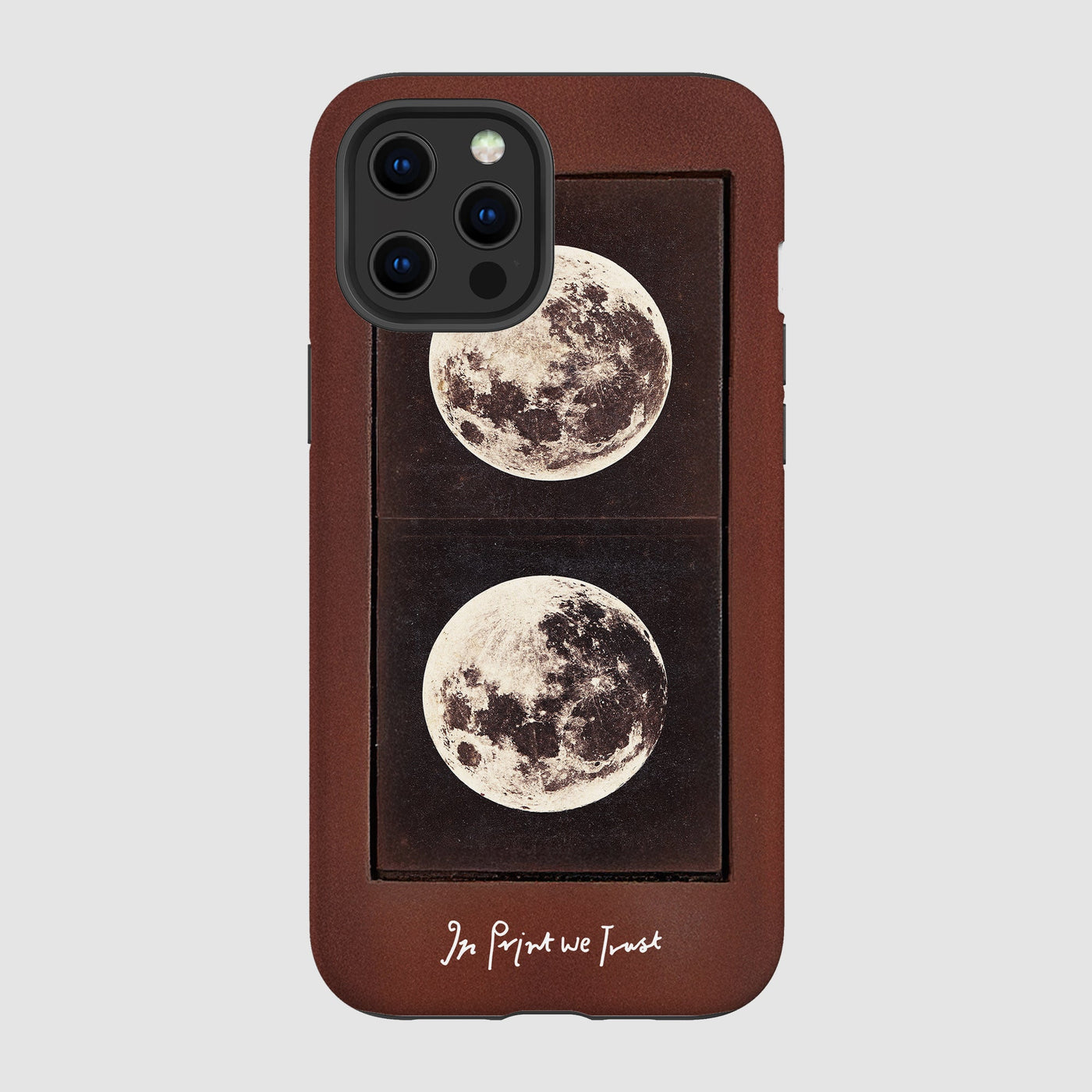 two moons tough iPhone case - In Print We Trust
