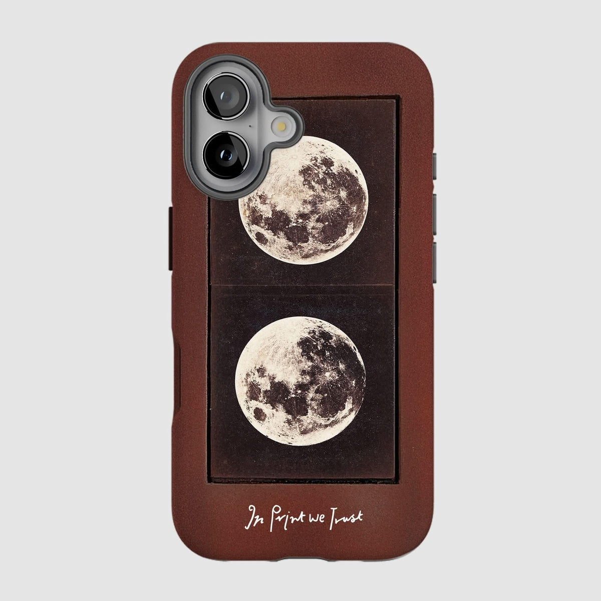 two moons tough iPhone case - In Print We Trust