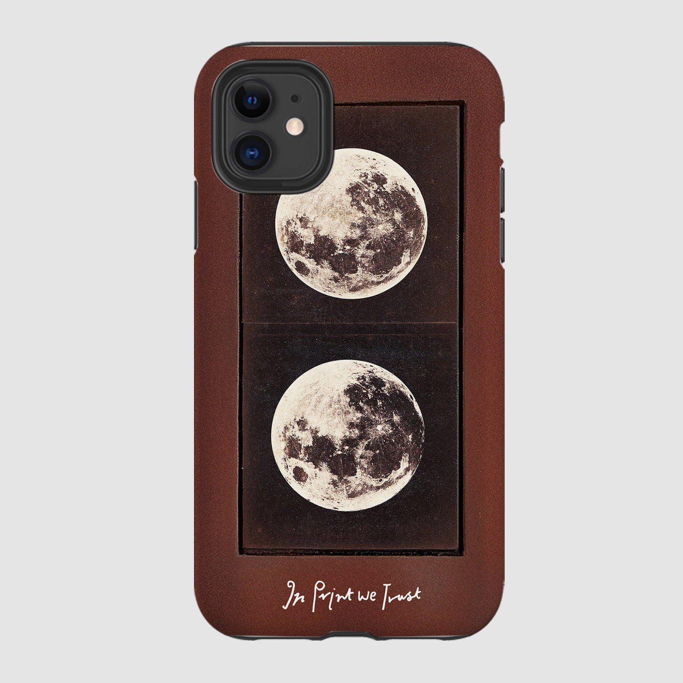 two moons tough iPhone case - In Print We Trust
