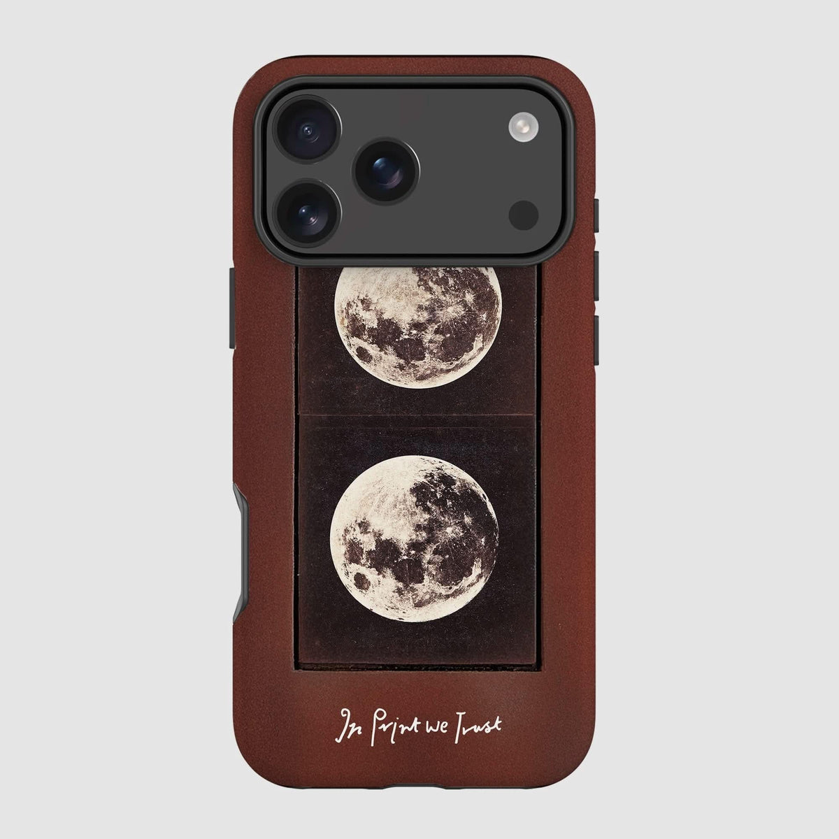 two moons tough iPhone case - In Print We Trust