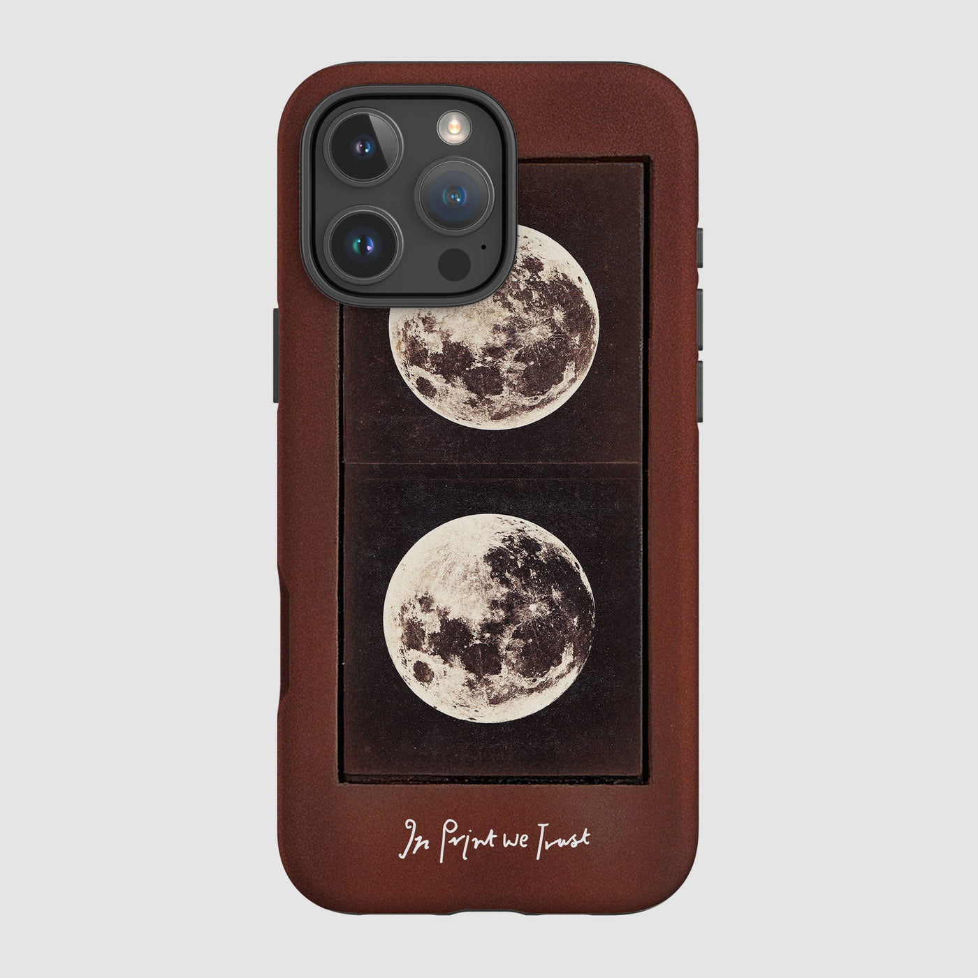 two moons tough iPhone case - In Print We Trust