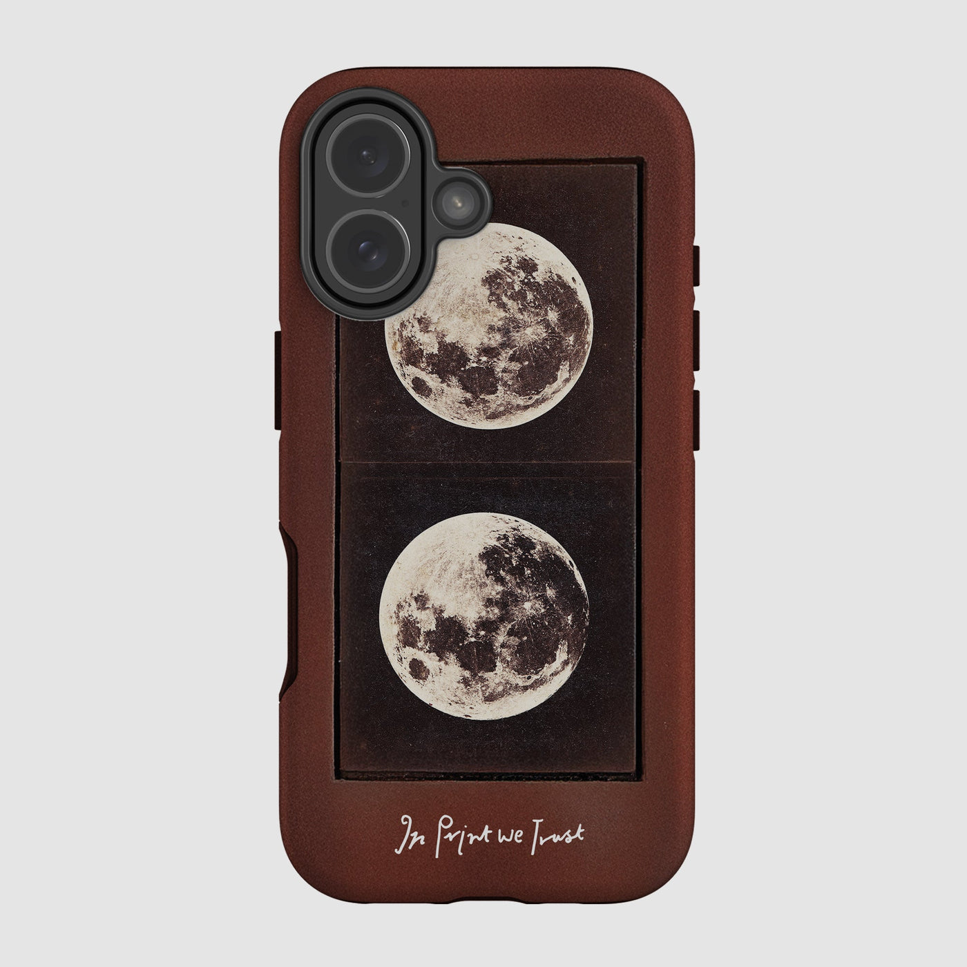two moons tough iPhone case - In Print We Trust