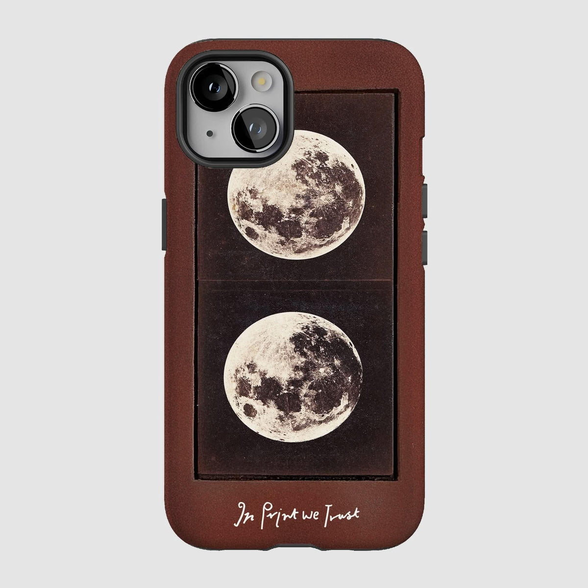 two moons tough iPhone case - In Print We Trust