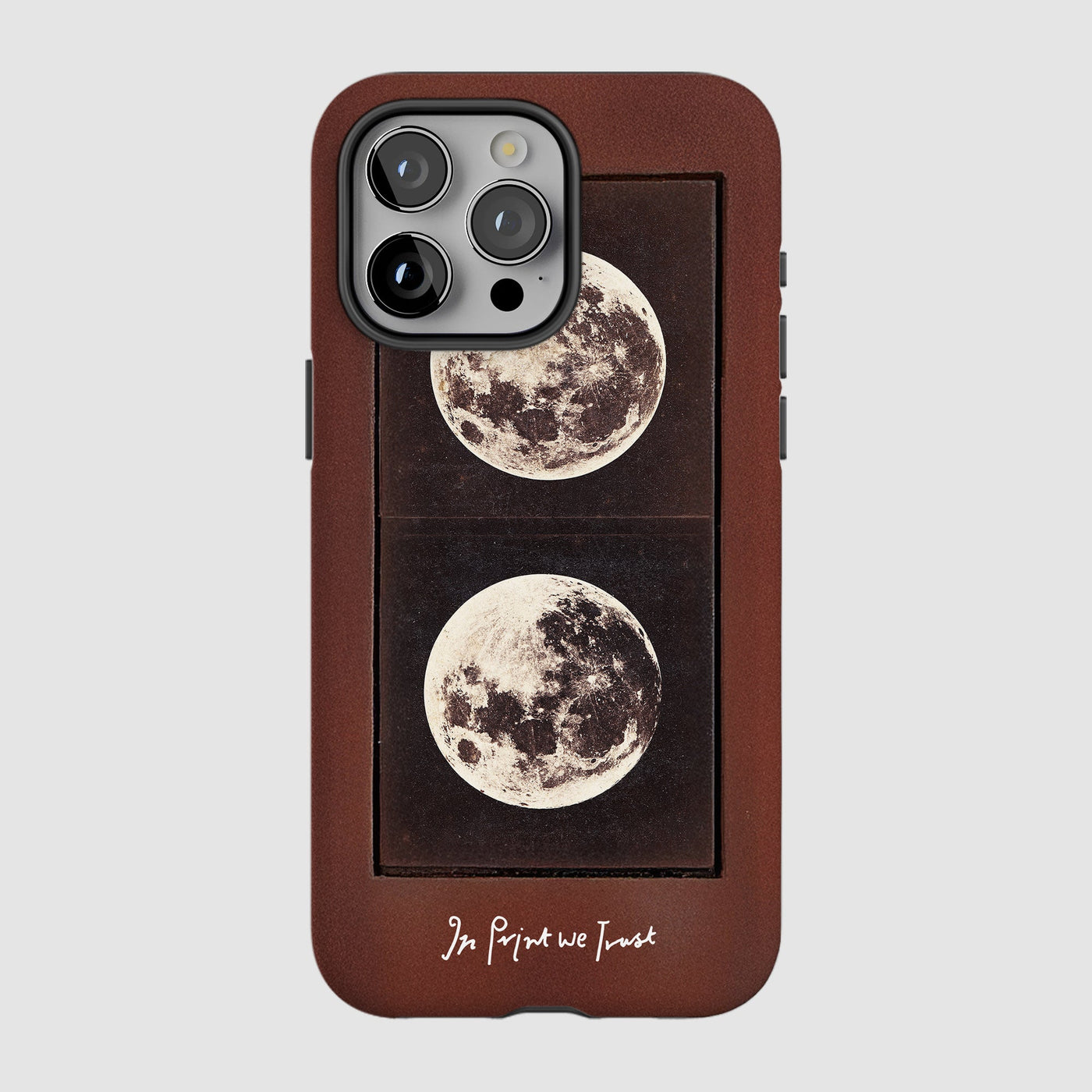two moons tough iPhone case - In Print We Trust