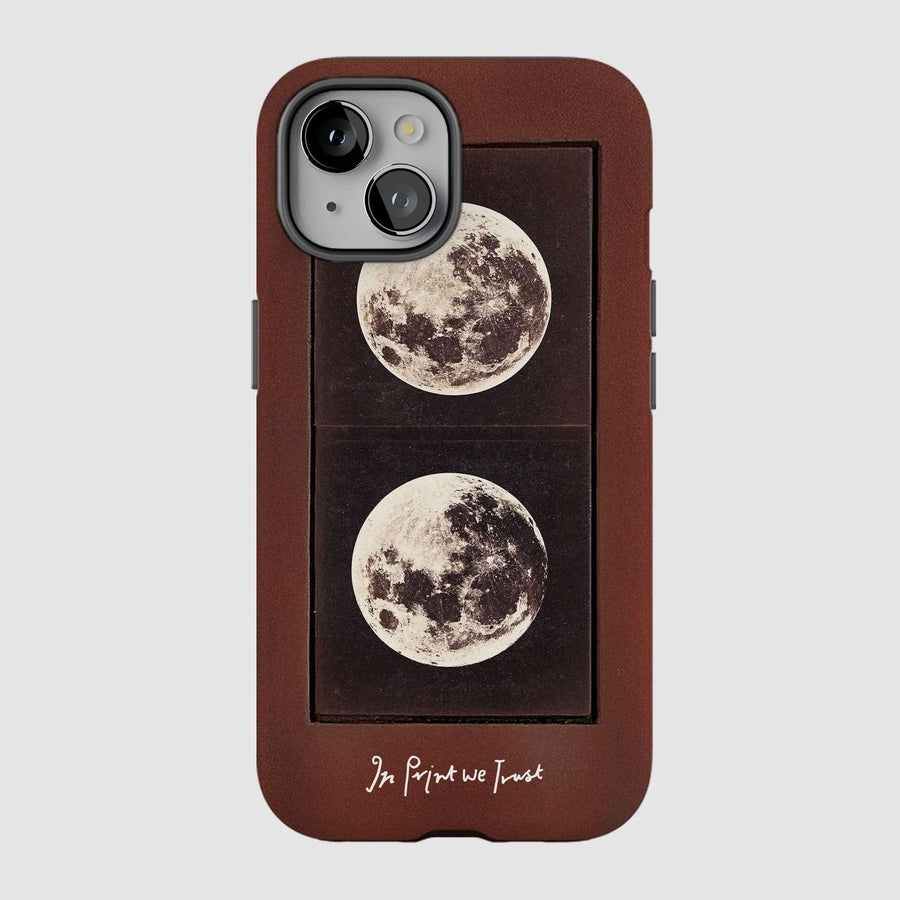 two moons tough iPhone case - In Print We Trust