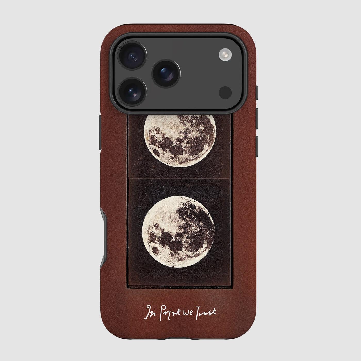 two moons tough iPhone case - In Print We Trust