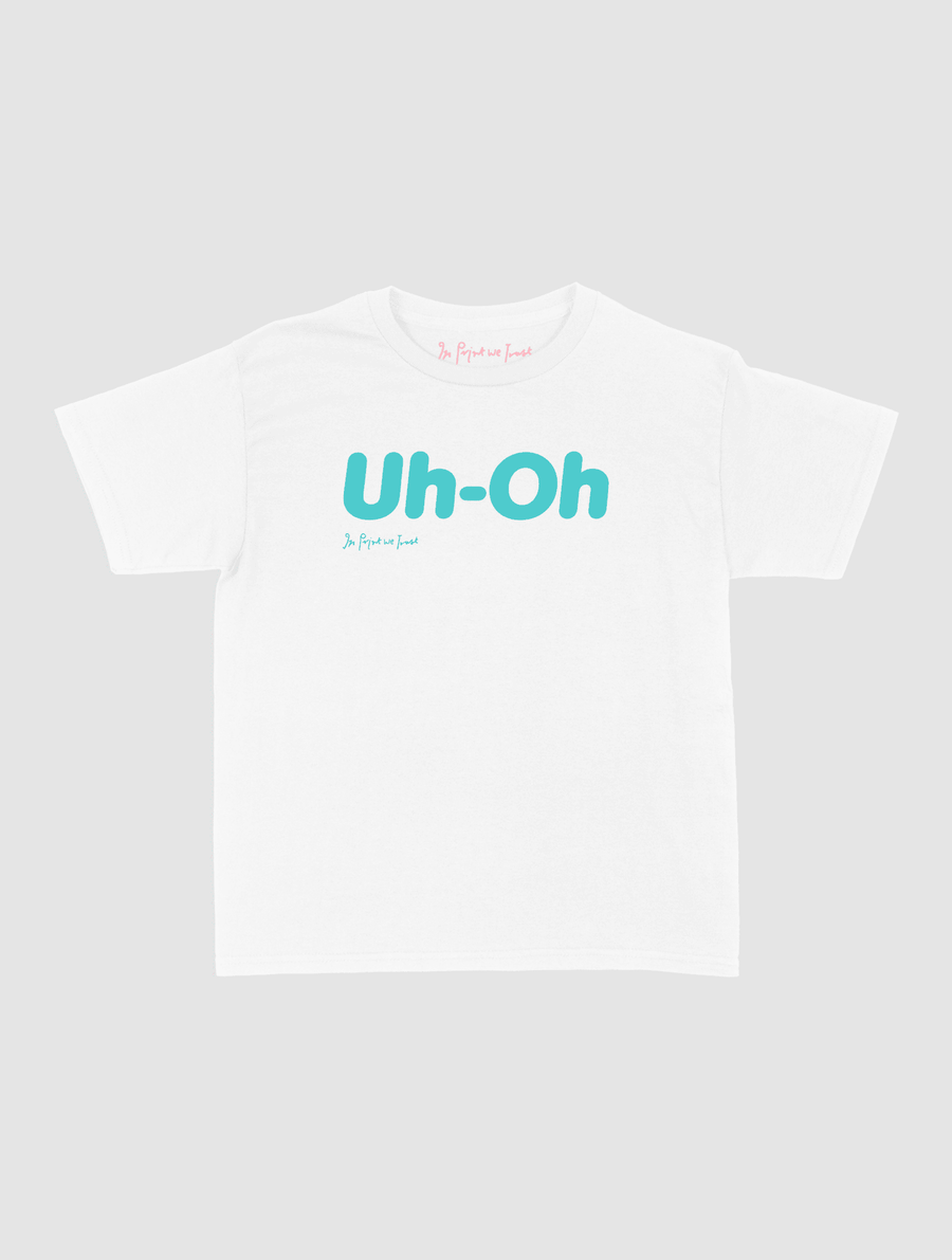 uh-oh baby tee - In Print We Trust