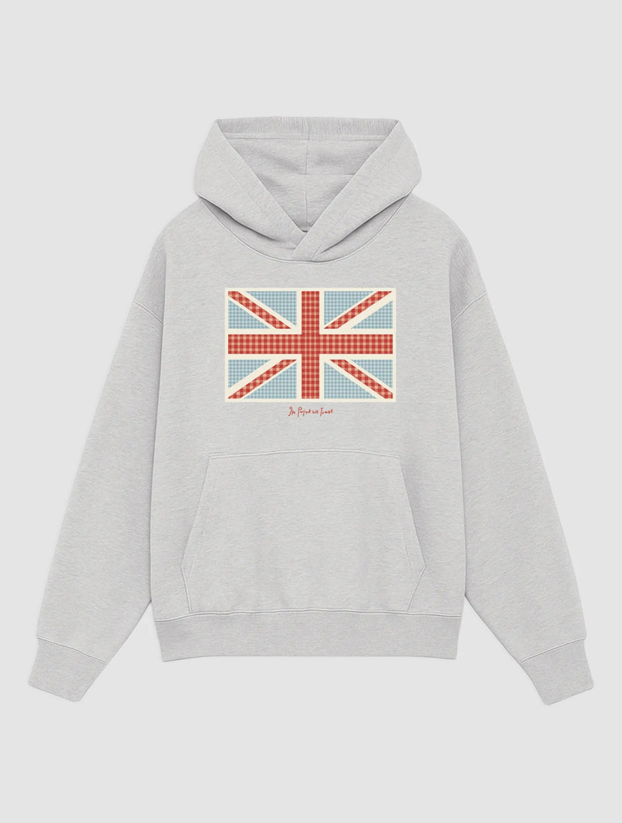 union jack grey hoodie - In Print We Trust