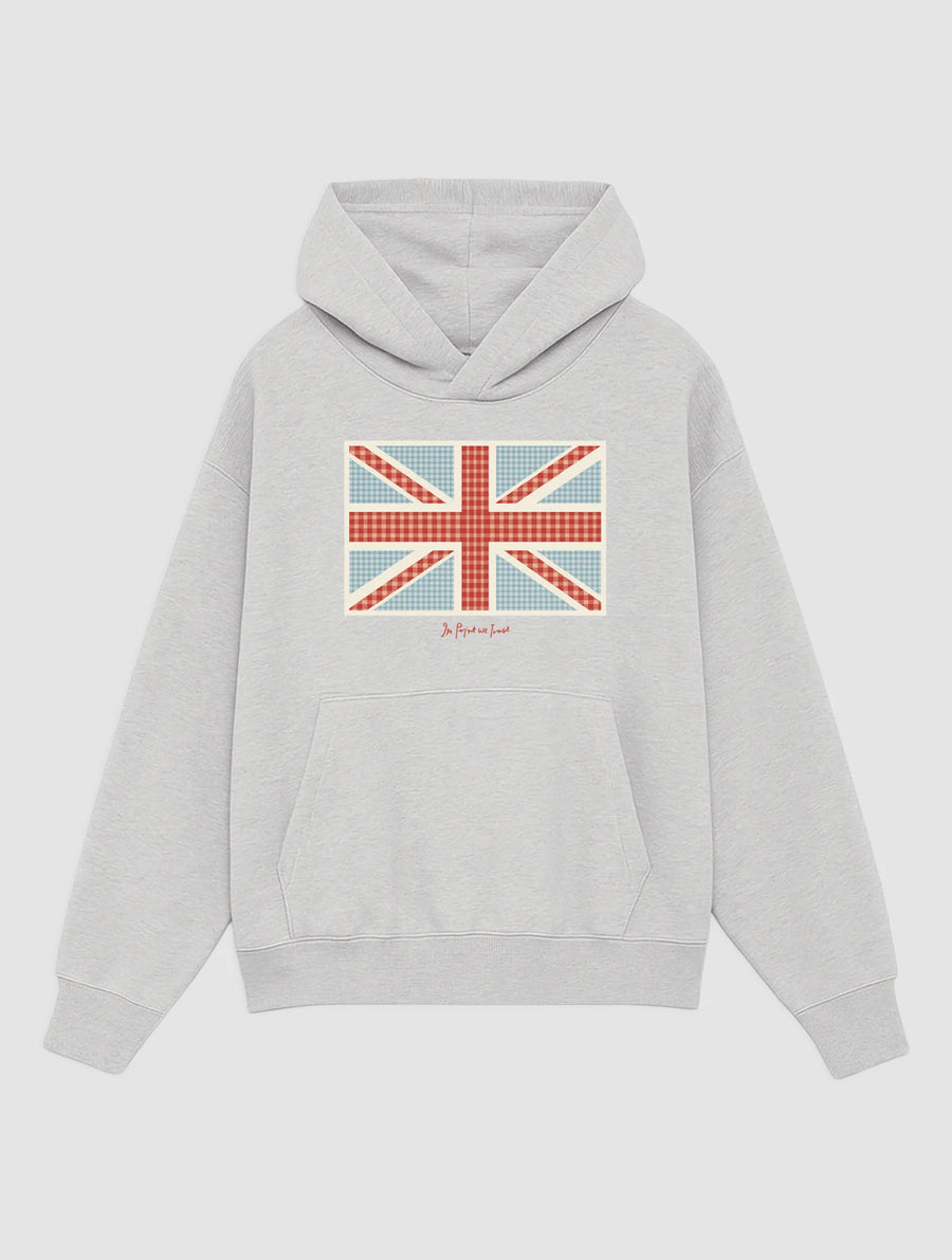 union jack grey hoodie - In Print We Trust