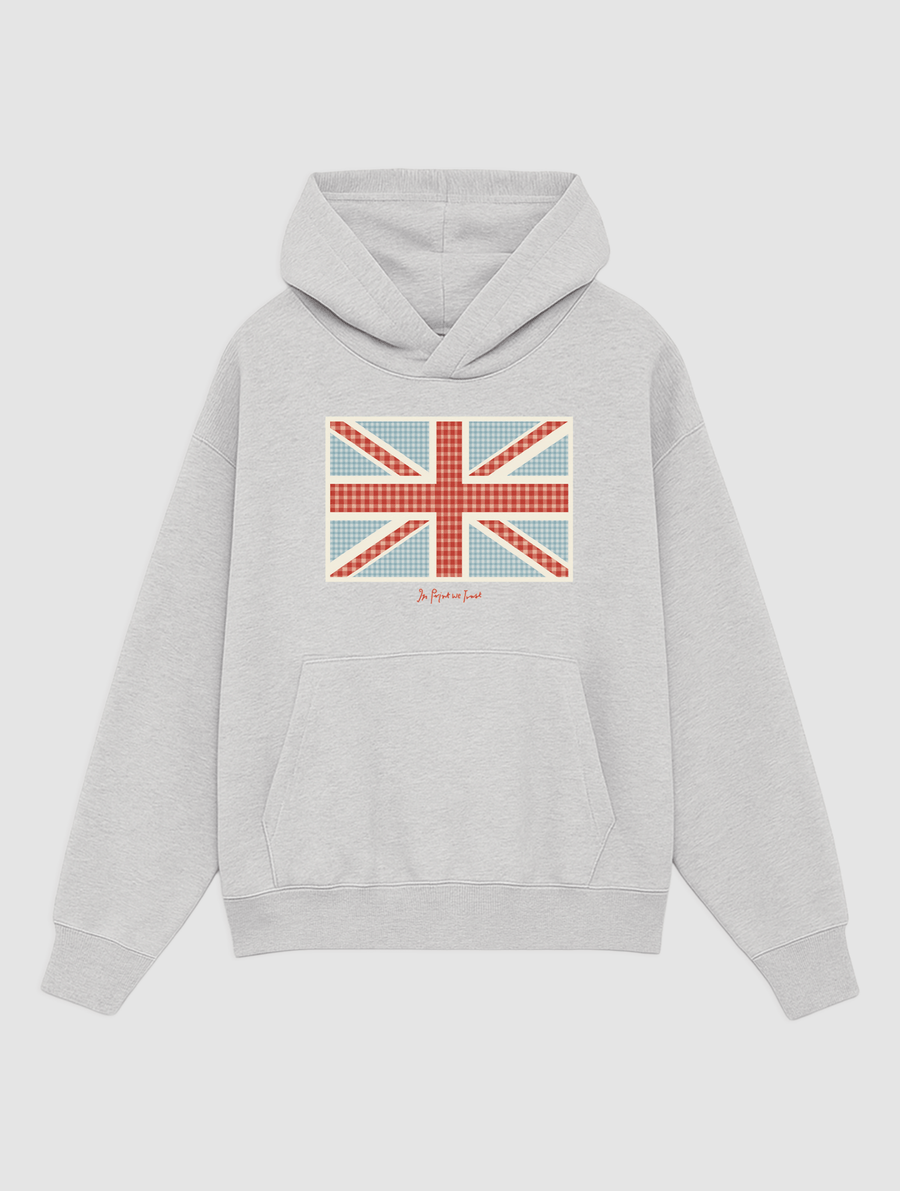 union jack grey hoodie - In Print We Trust