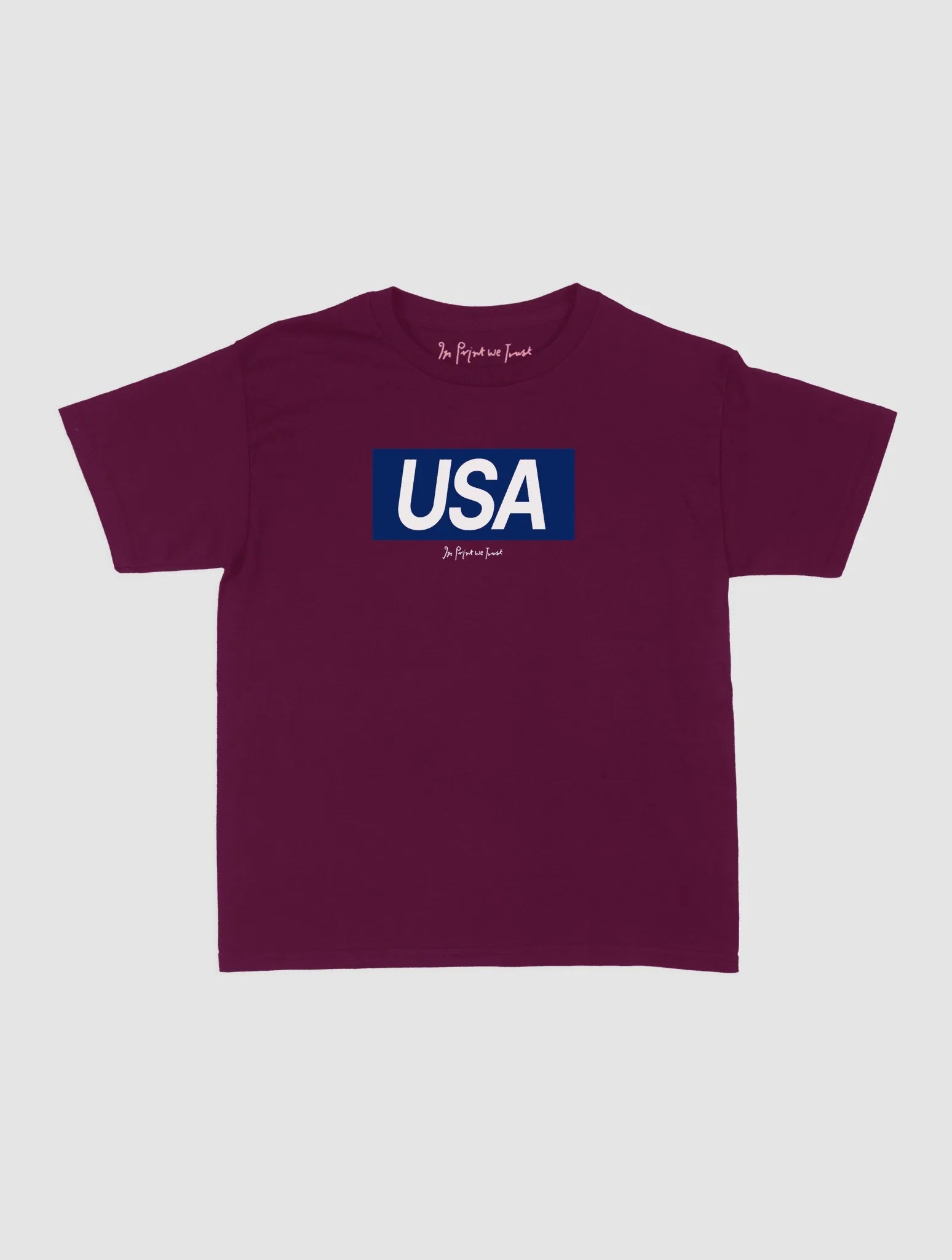 usa baby tee - In Print We Trust