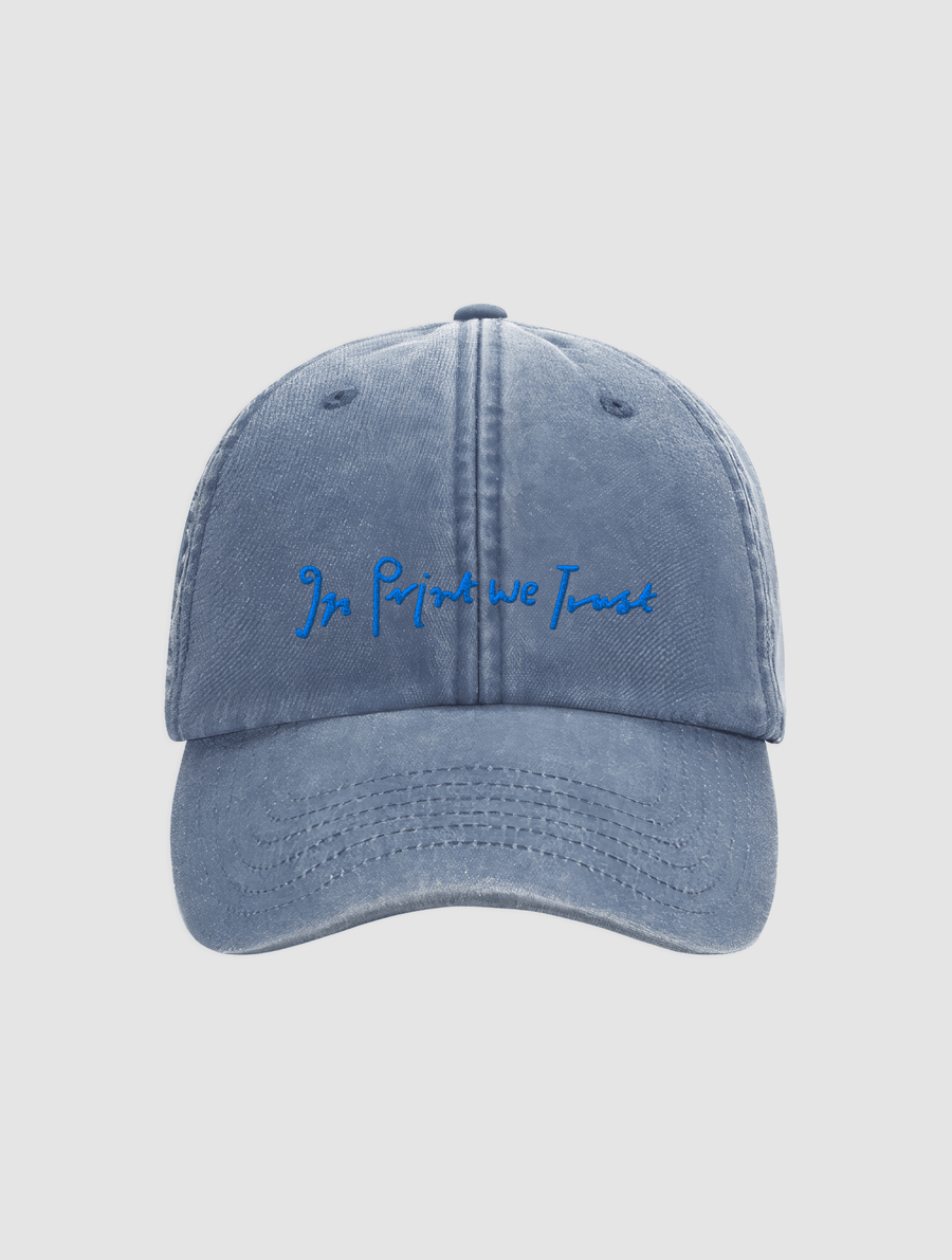 vintage denim cap - In Print We Trust