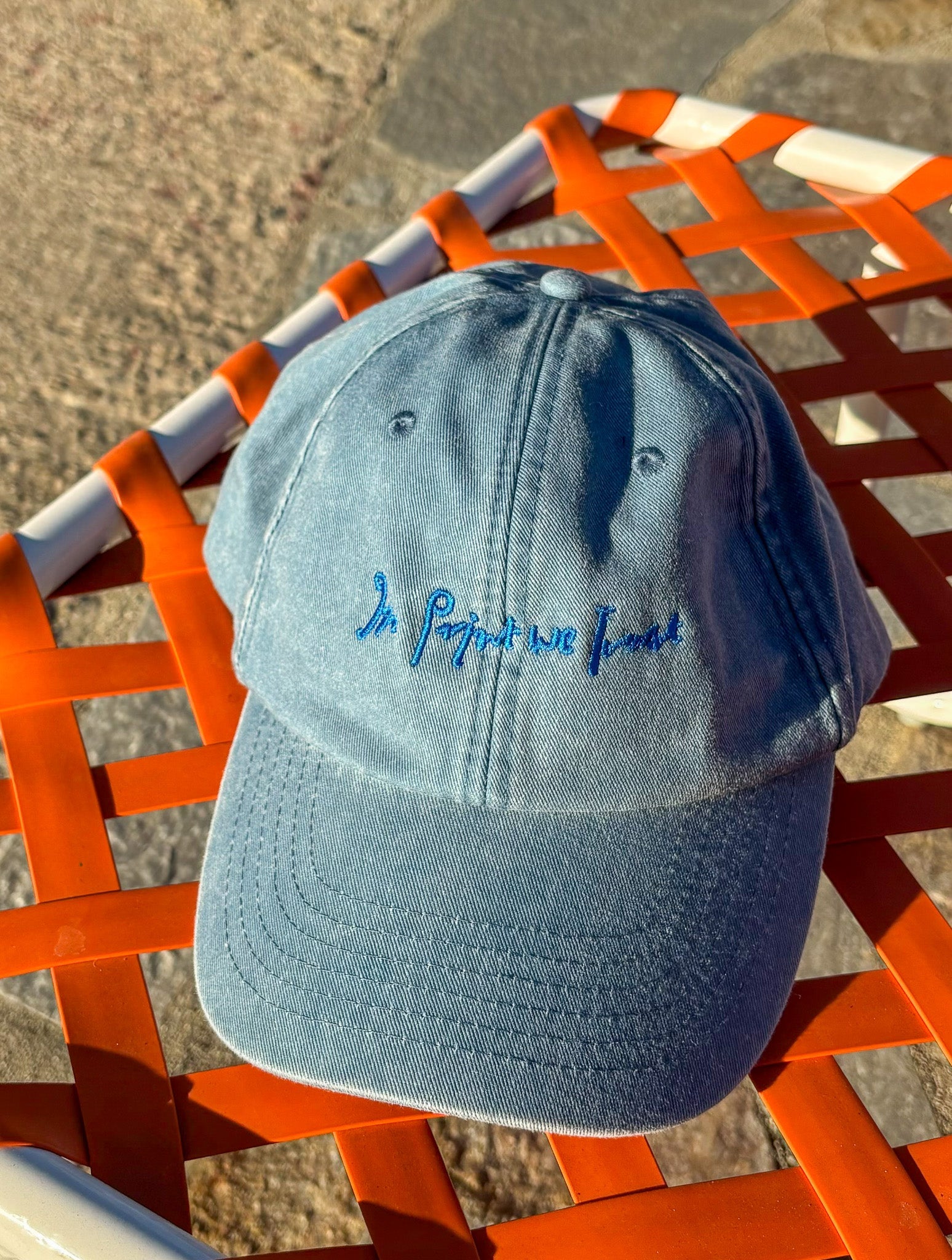 vintage denim cap - In Print We Trust