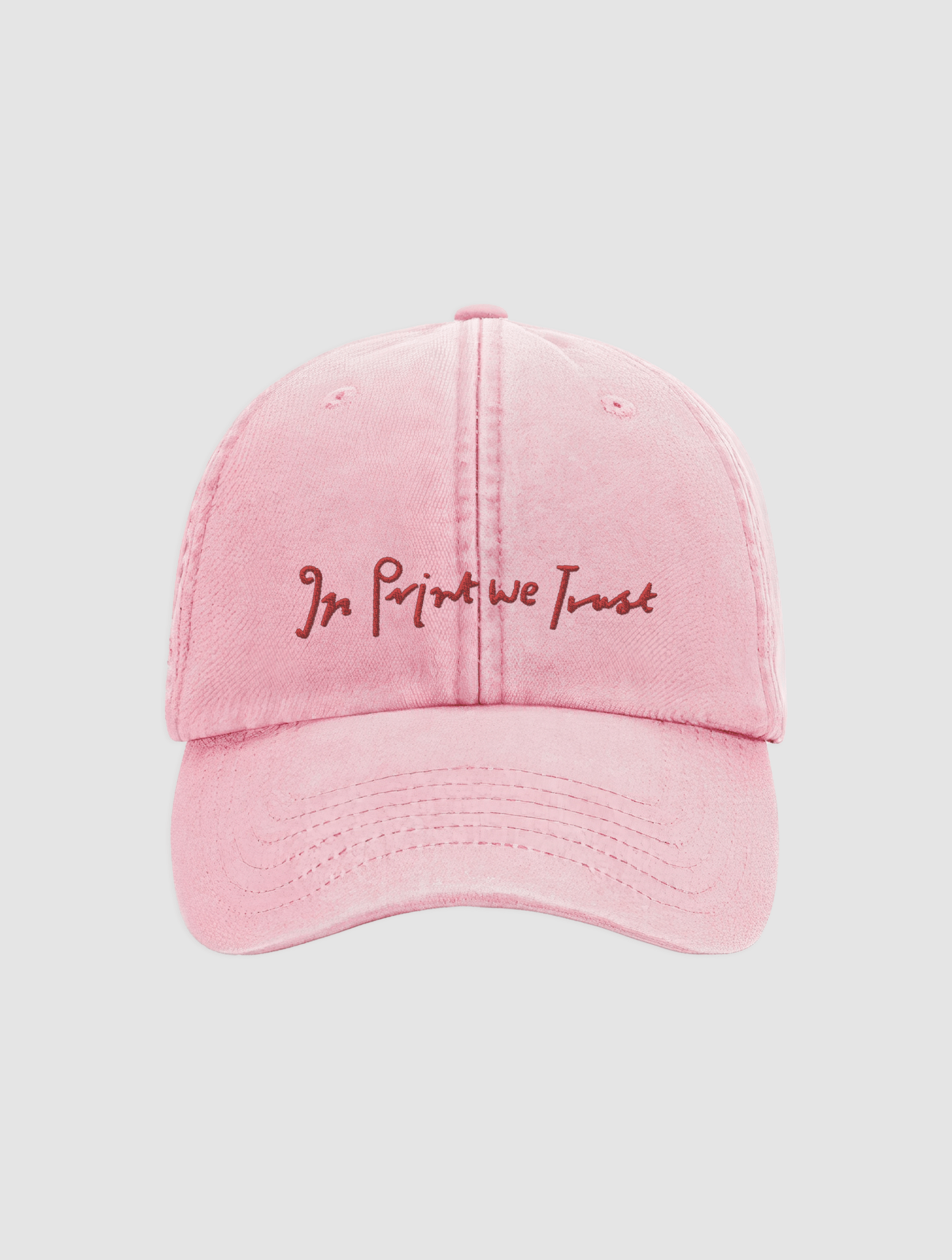 vintage dusty pink cap - In Print We Trust