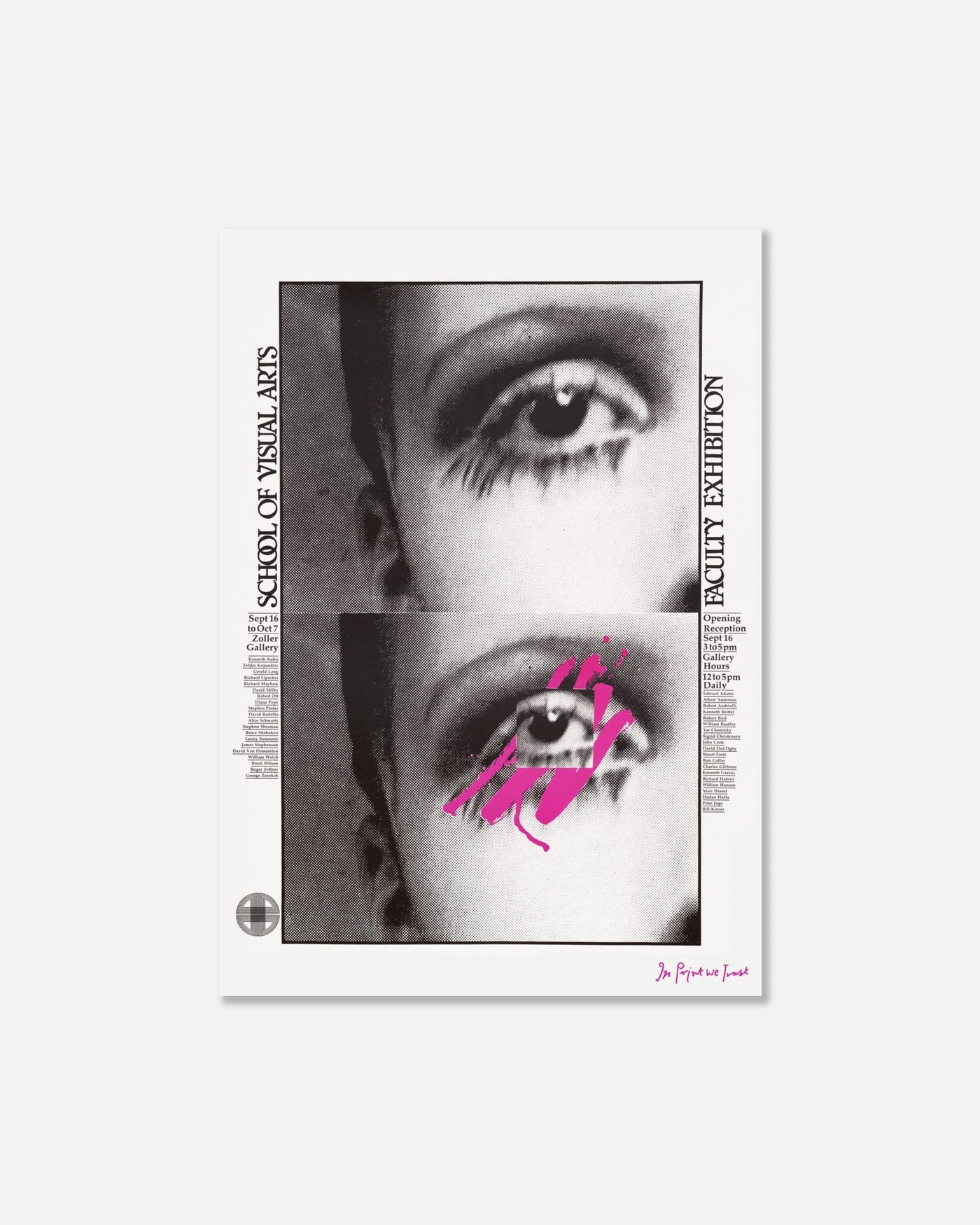visual artist poster print - In Print We Trust