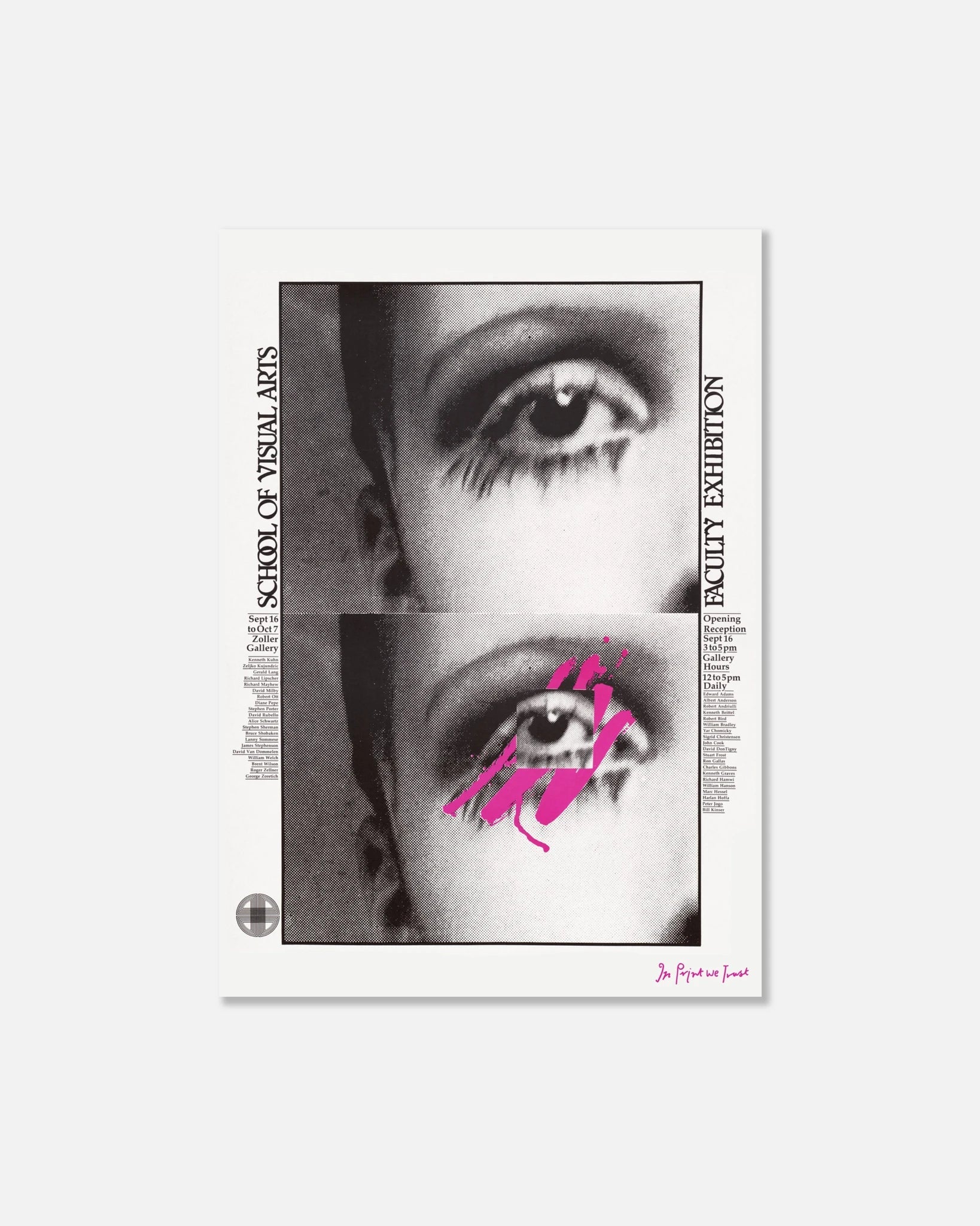 visual artist poster print - In Print We Trust