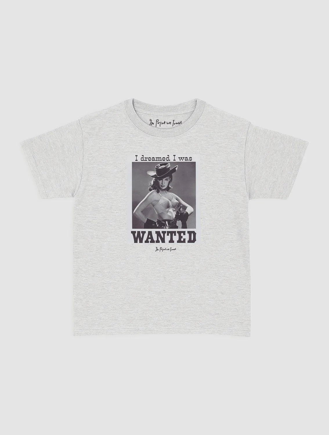 wanted baby tee - In Print We Trust