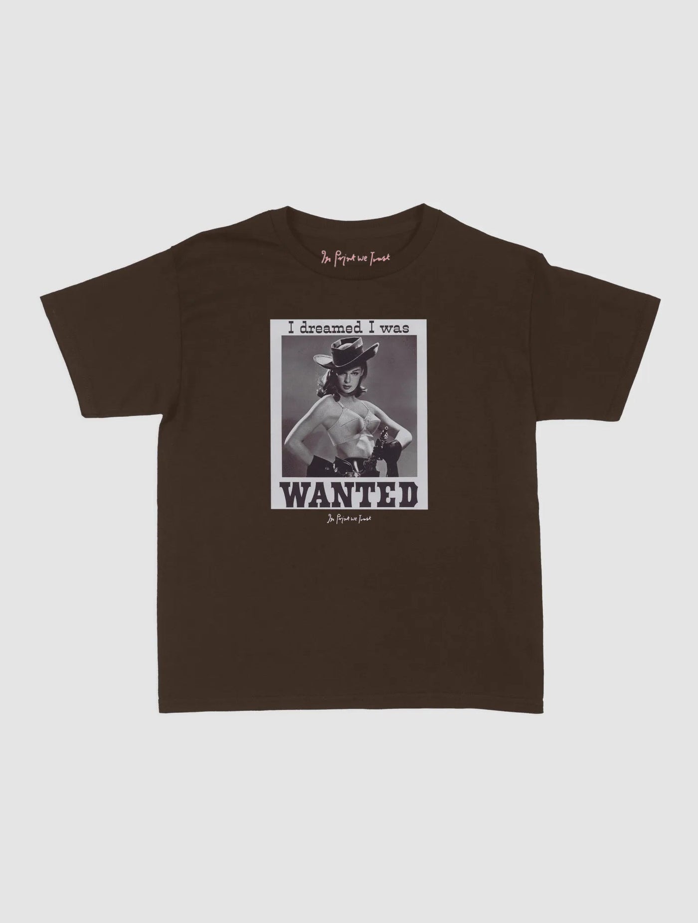 wanted baby tee - In Print We Trust