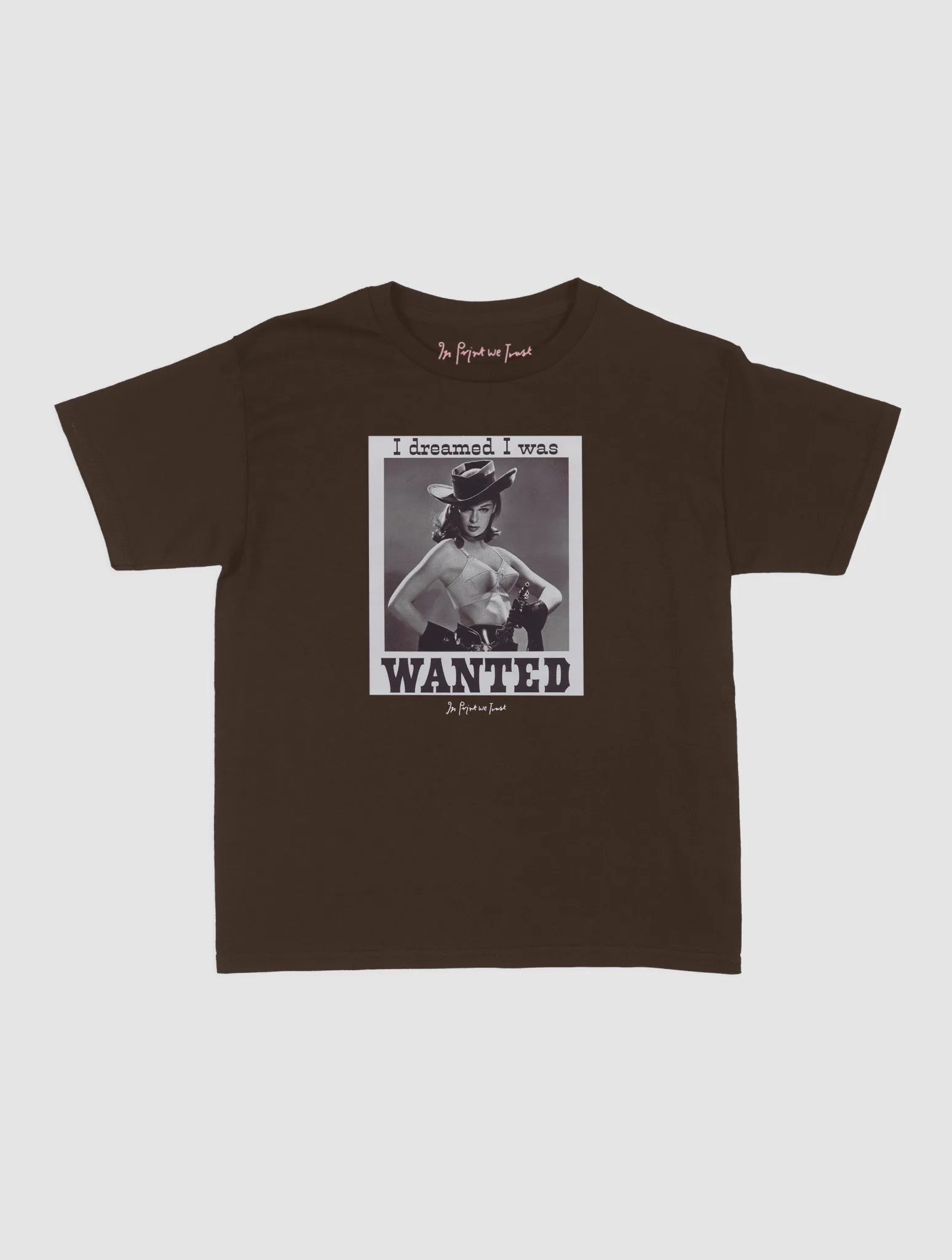 wanted baby tee - In Print We Trust