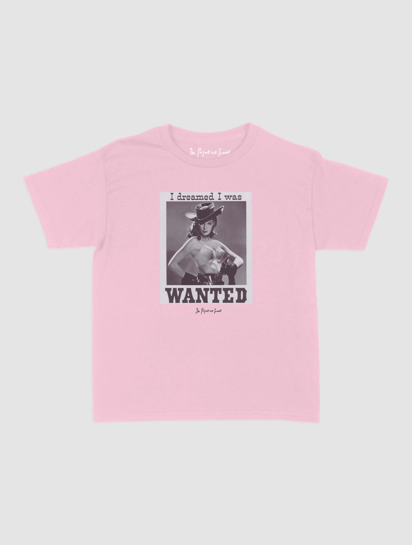 wanted baby tee - In Print We Trust