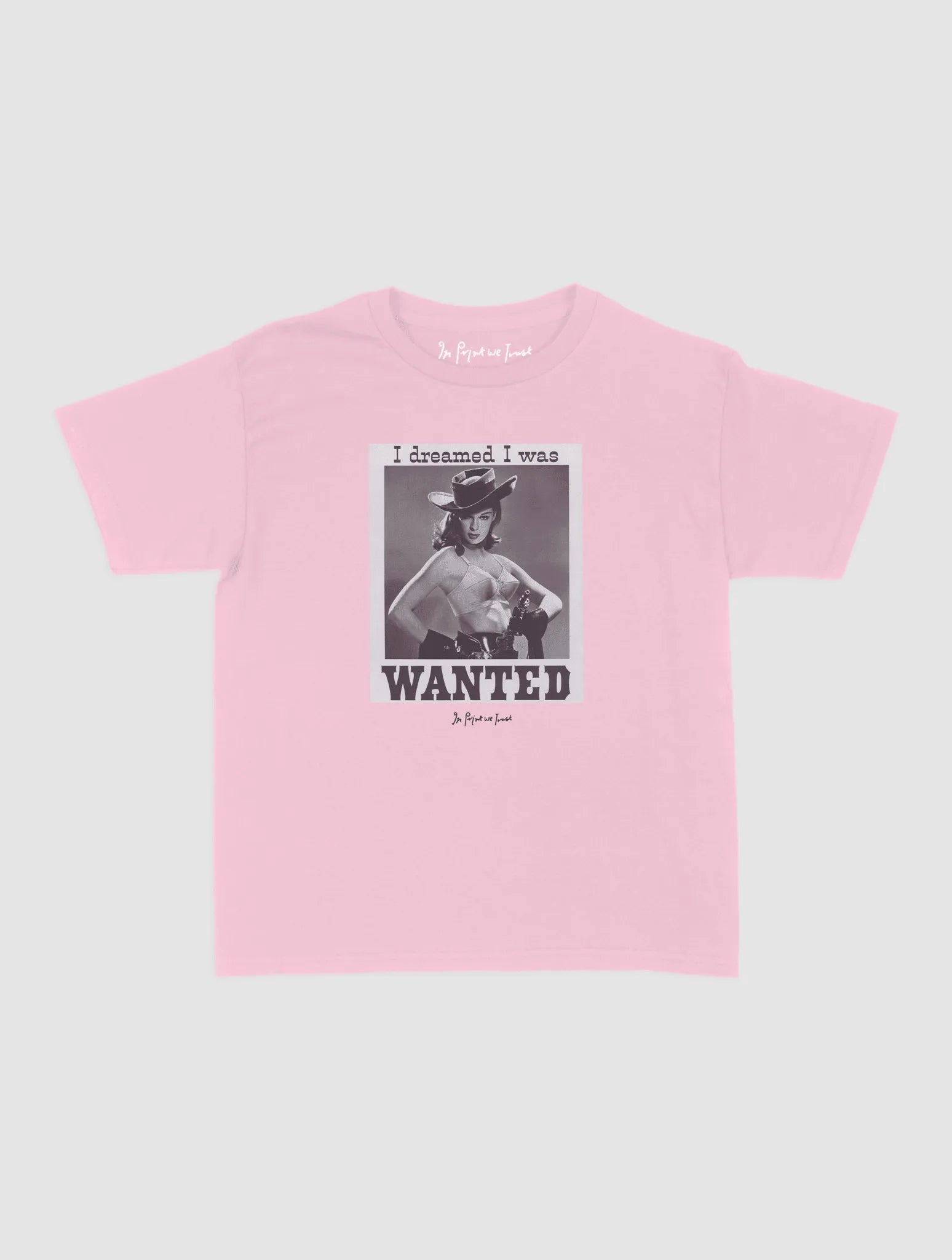 wanted baby tee - In Print We Trust