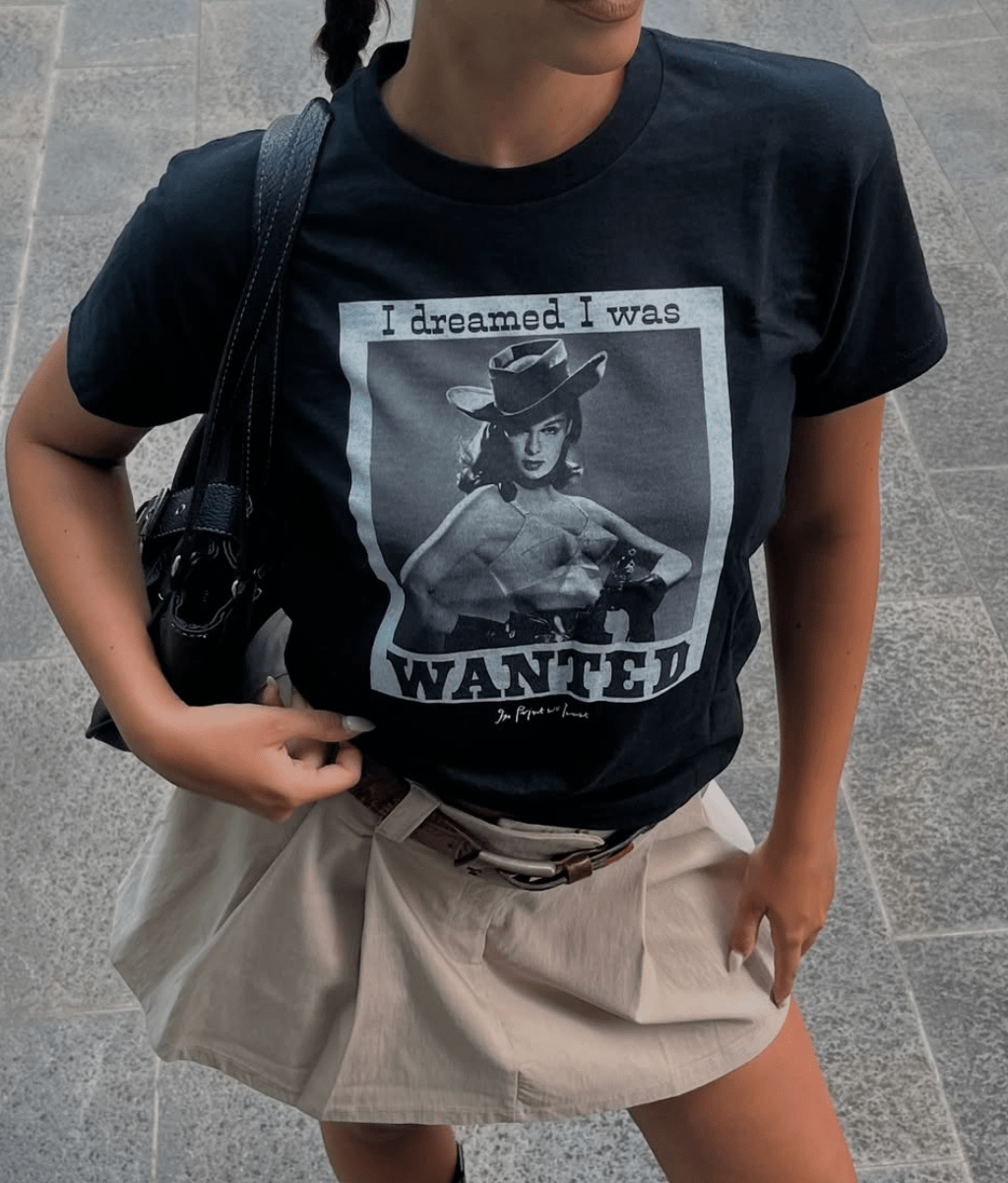 wanted baby tee - In Print We Trust
