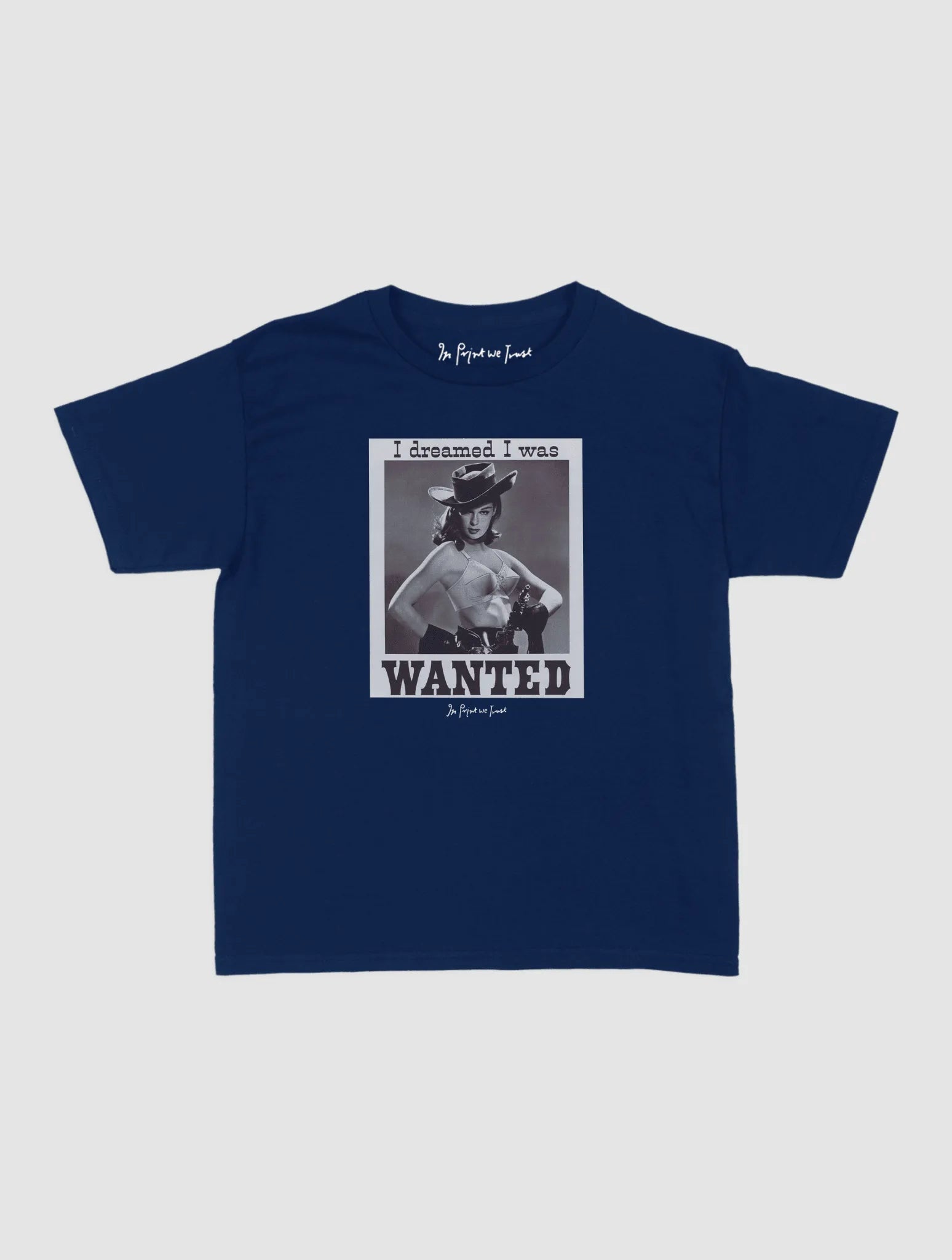 wanted baby tee - In Print We Trust