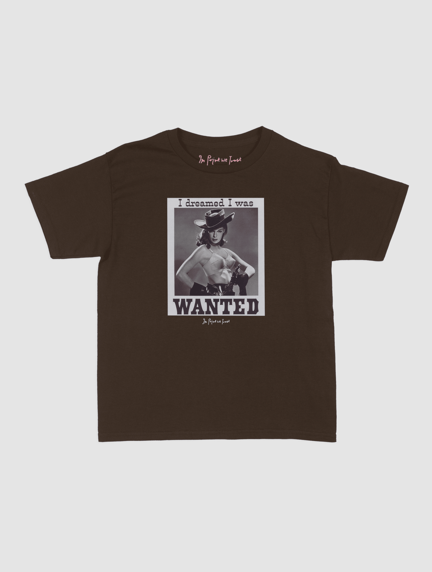 wanted baby tee - In Print We Trust