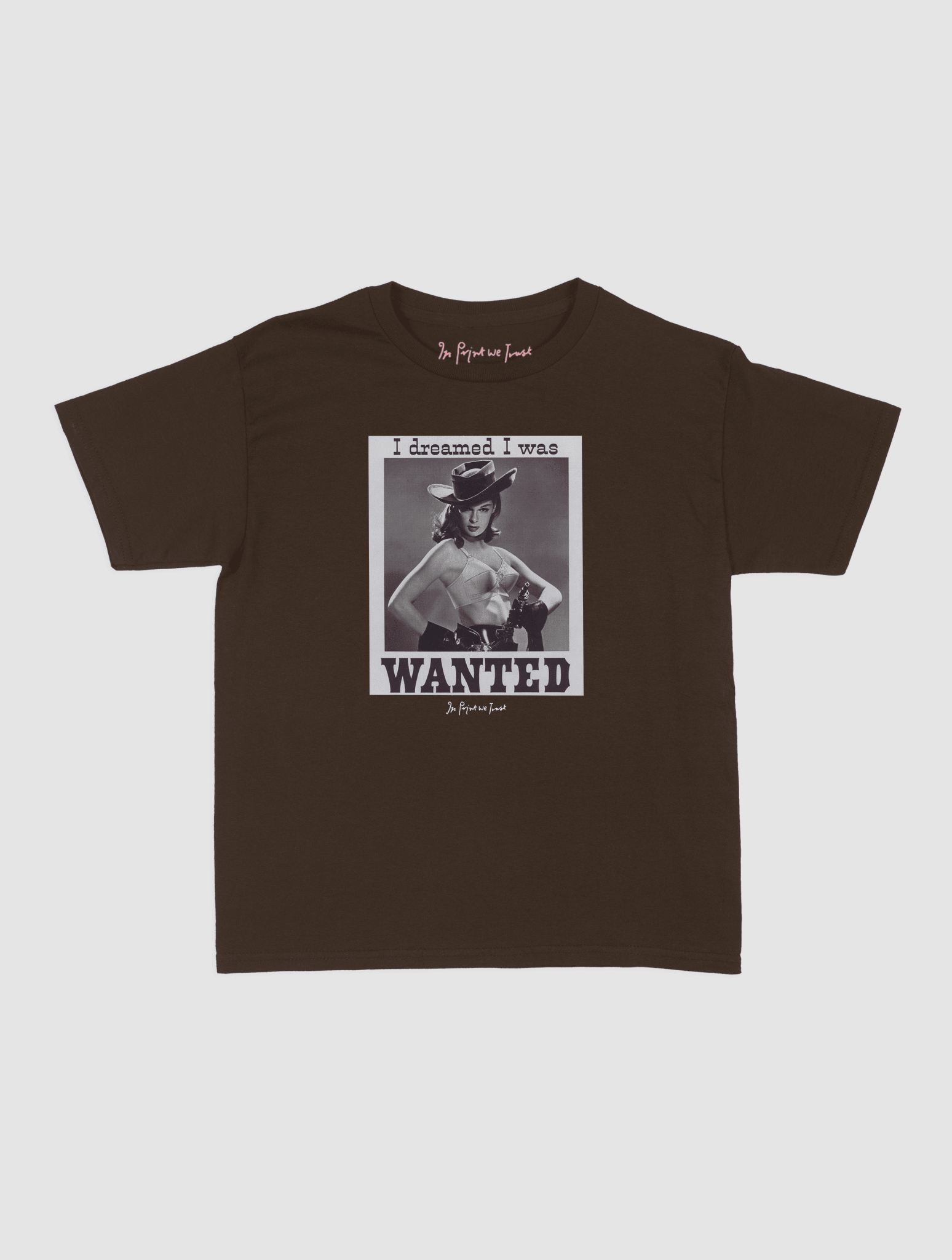 wanted baby tee - In Print We Trust
