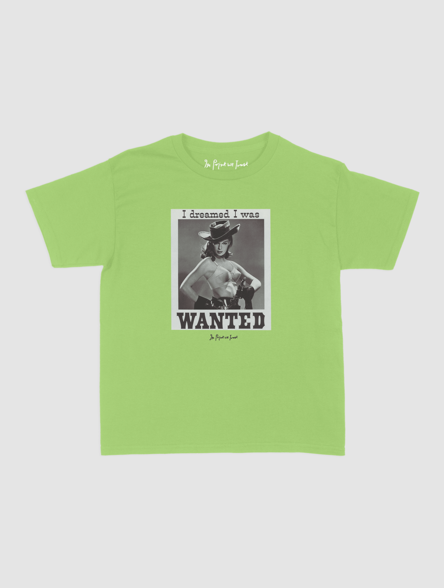 wanted baby tee - In Print We Trust