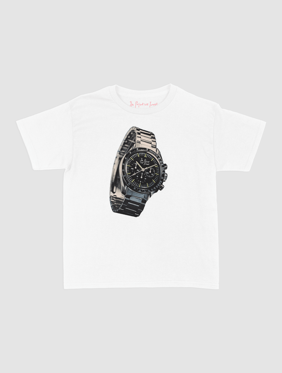 watch baby tee - In Print We Trust