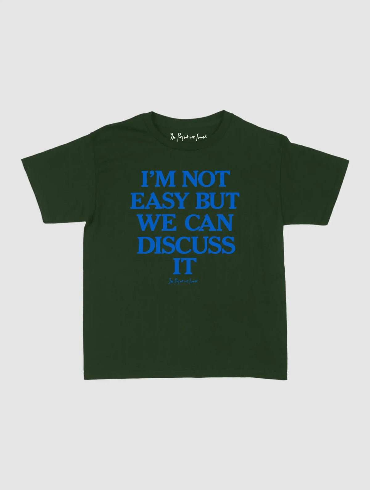we can discuss it baby tee - In Print We Trust