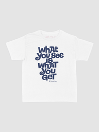 what you see baby tee - In Print We Trust