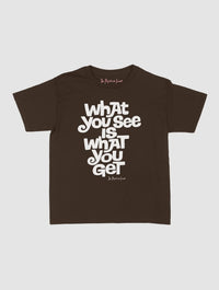 what you see baby tee - In Print We Trust