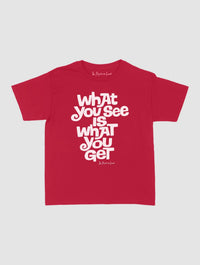 what you see baby tee - In Print We Trust