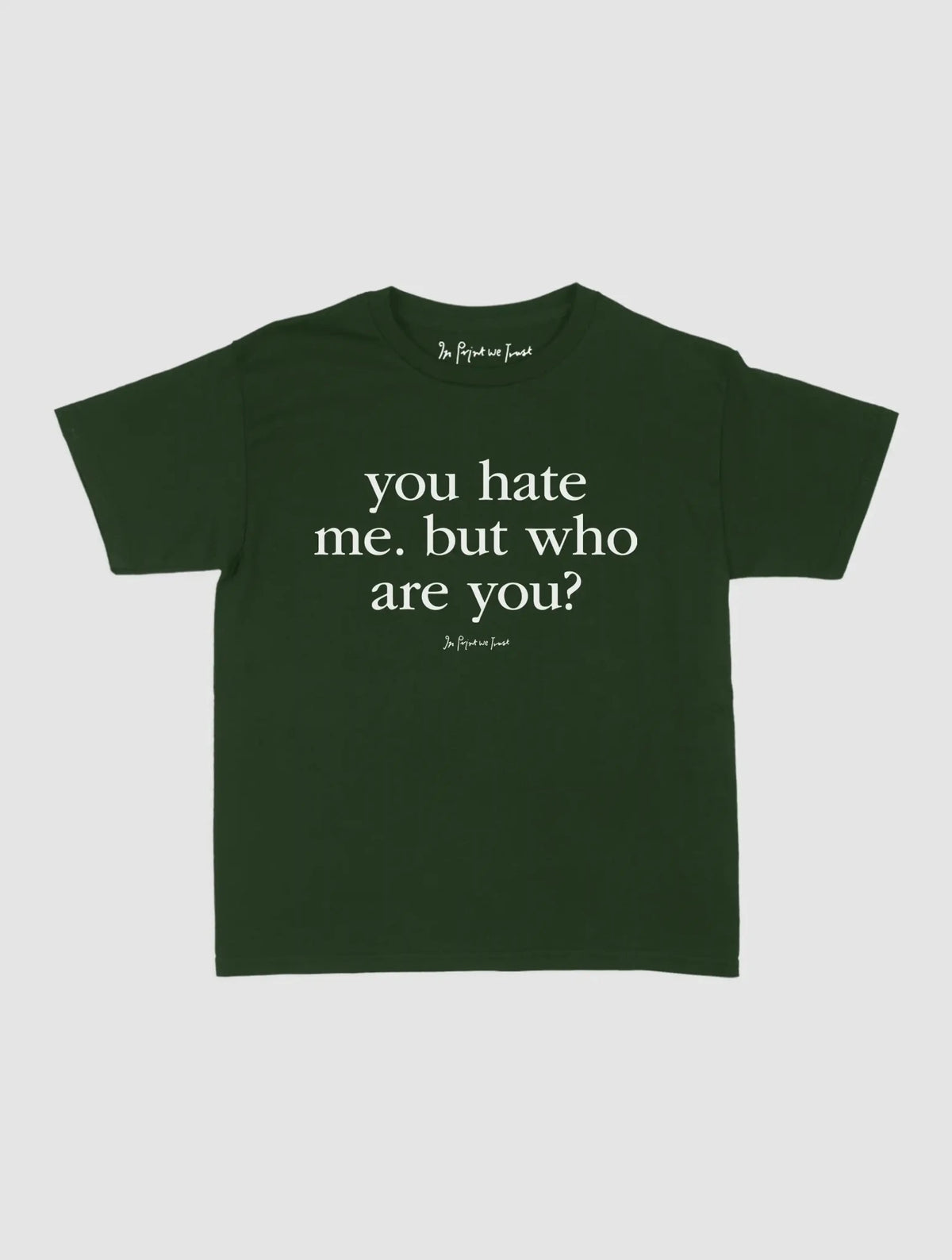 who are you baby tee - In Print We Trust