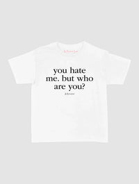 who are you baby tee - In Print We Trust