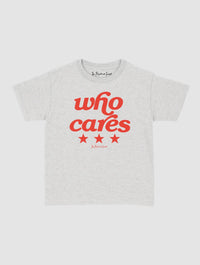 who cares baby tee - In Print We Trust