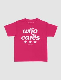 who cares baby tee - In Print We Trust