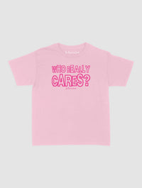who really cares baby tee - In Print We Trust