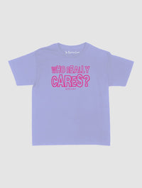 who really cares baby tee - In Print We Trust