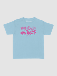 who really cares baby tee - In Print We Trust