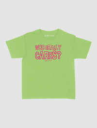 who really cares baby tee - In Print We Trust